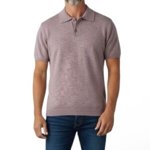 Men's Merino Wool Classic Purple Polo by The Commons